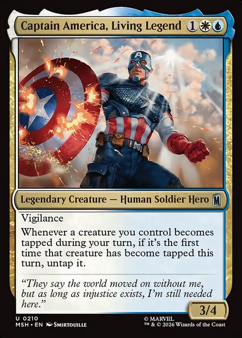 Captain America, Living Legend — Marvel Super Heroes 210