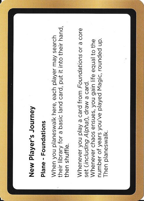 New Player's Journey — Black Lotus Unknown Planechase PLA041