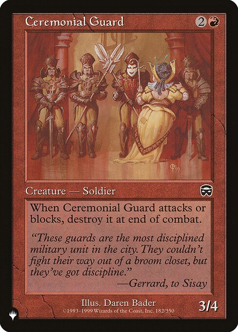 Guarda Cerimonial — The List MMQ-182