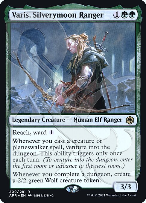 Varis, Guardião de Lua Argêntea — Adventures in the Forgotten Realms Promos 209a