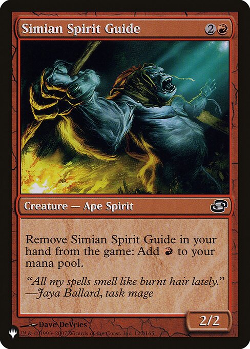 Espírito-guia Símio — The List PLC-122