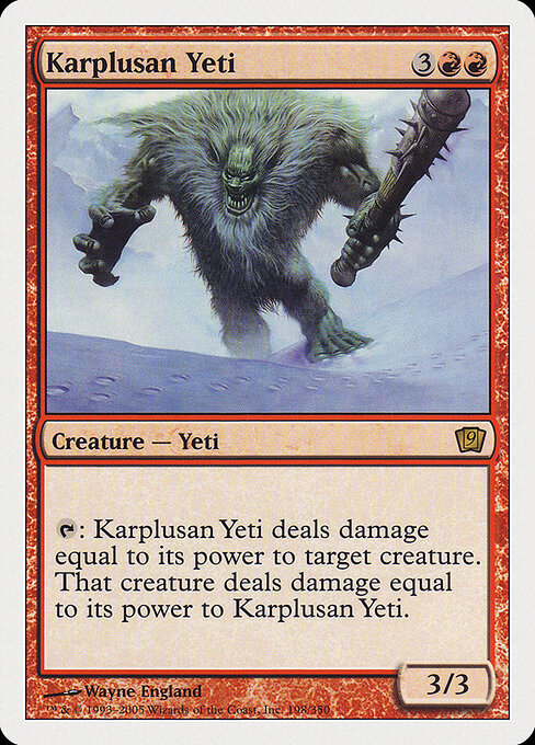 Yeti Karplusano — Ninth Edition 198