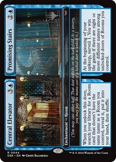 Central Elevator // Promising Stairs — Duskmourn: House of Horror Promos 44p