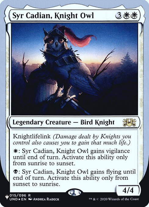 Syr Cadian, Knight Owl — The List (Unfinity Foil Edition) 9
