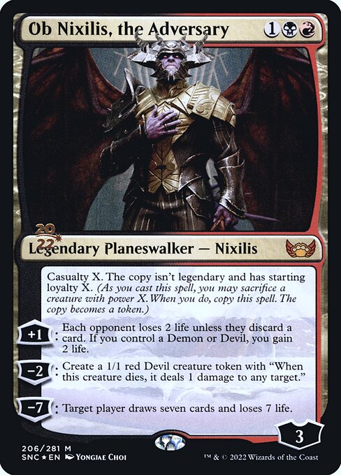 Ob Nixilis, o Adversário — Streets of New Capenna Promos 206s