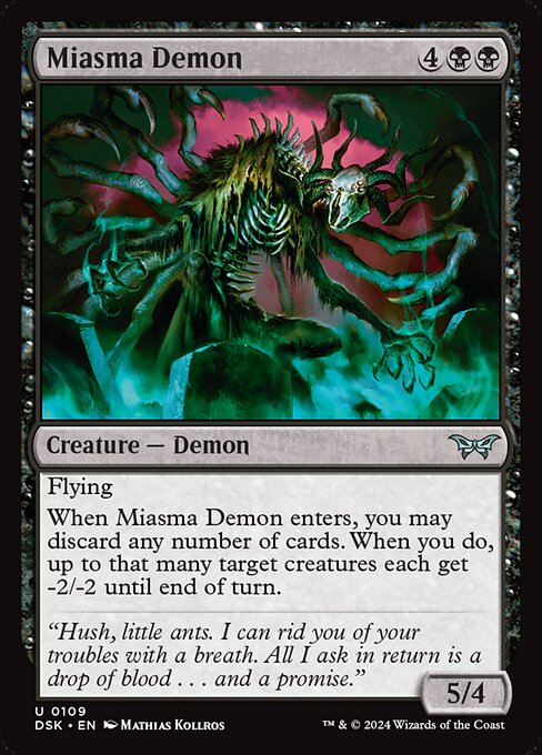 Miasma Demon — Duskmourn: House of Horror 109