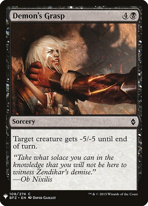 Garras do Demônio — The List BFZ-108