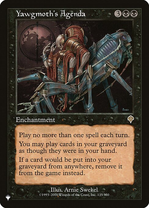 Agenda de Yawgmoth — The List INV-135