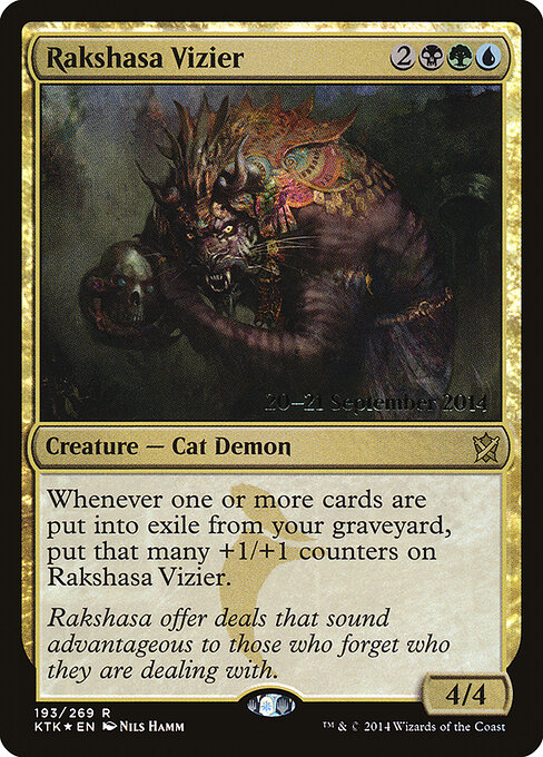 Vizir Rakshasa — Khans of Tarkir Promos 193s