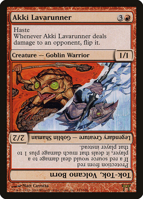 Akki Lavarunner // Tok-Tok, Volcano Born — Champions of Kamigawa 153