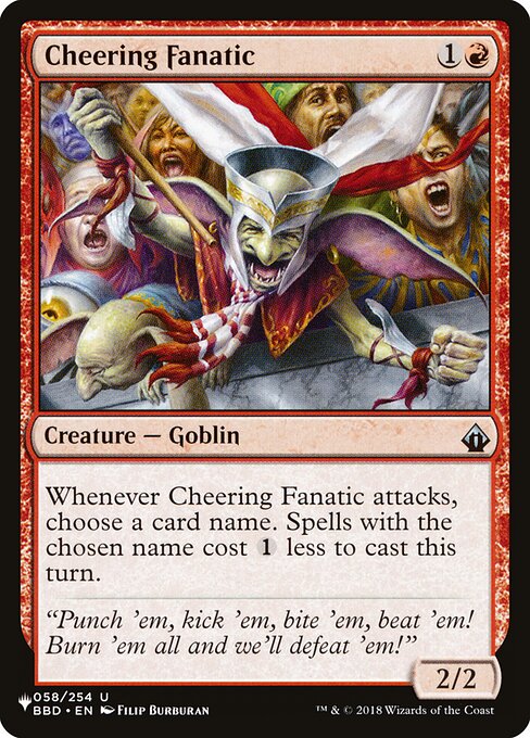 Cheering Fanatic — The List BBD-58