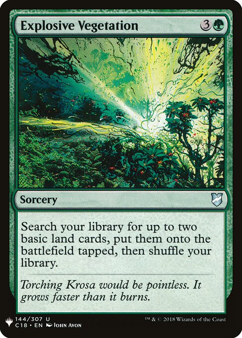 Vegetação Explosiva — The List C18-144