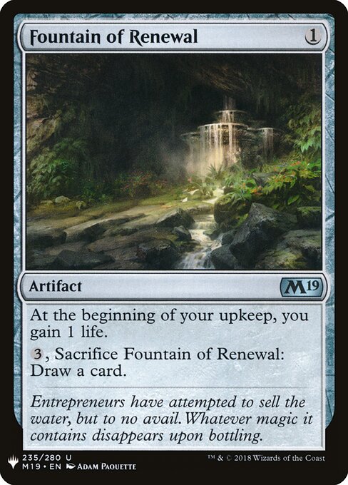 Fonte da Renovação — The List M19-235