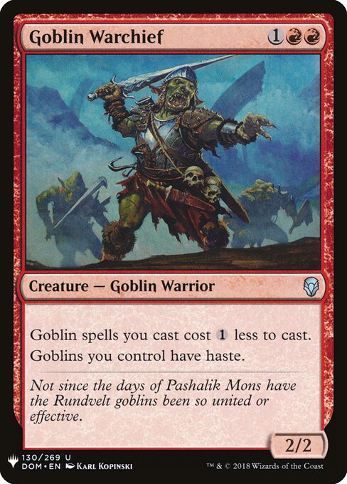 Comandante de Guerra Goblin — The List DOM-130