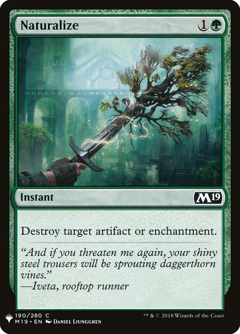 Naturalizar — The List M19-190