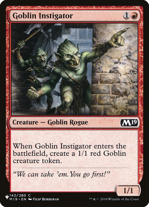 Instigador Goblin — The List M19-142