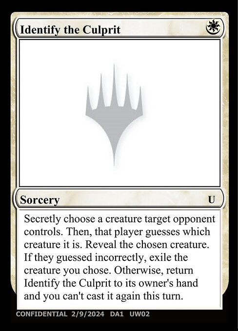 Identify the Culprit — Unknown Event UW02c