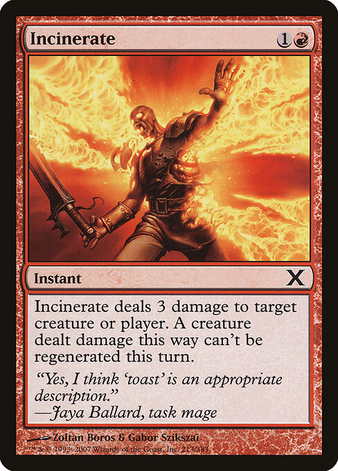 Incinerar — Tenth Edition 213