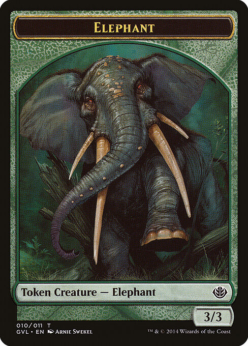Elephant — Duel Decks Anthology: Garruk vs. Liliana Tokens 10