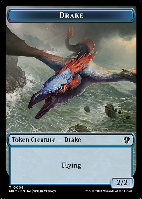 Drake — Murders at Karlov Manor Commander Tokens 6