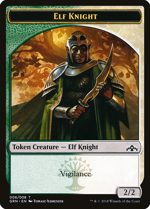 Elf Knight — Guilds of Ravnica Tokens 6