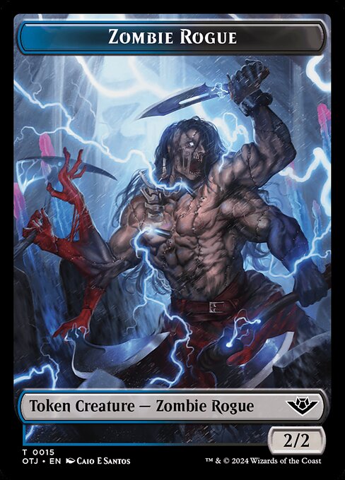 Zombie Rogue — Outlaws of Thunder Junction Tokens 15
