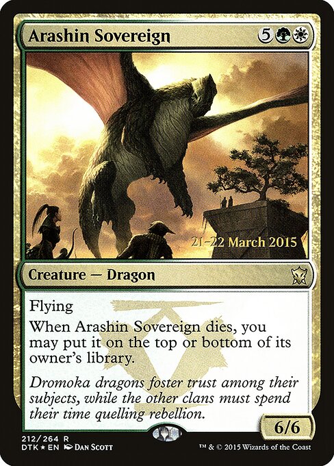 Soberano de Arashin — Dragons of Tarkir Promos 212s