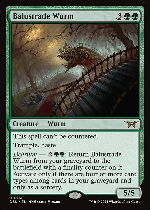 Balustrade Wurm — Duskmourn: House of Horror 168
