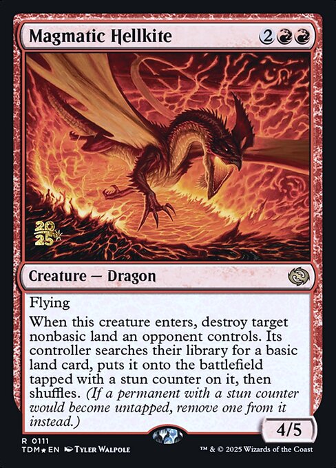 Magmatic Hellkite — Tarkir: Dragonstorm Promos 111s