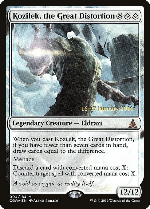 Kozilek, a Grande Distorção — Oath of the Gatewatch Promos 4s