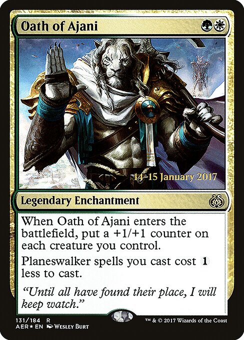 Juramento de Ajani — Aether Revolt Promos 131s