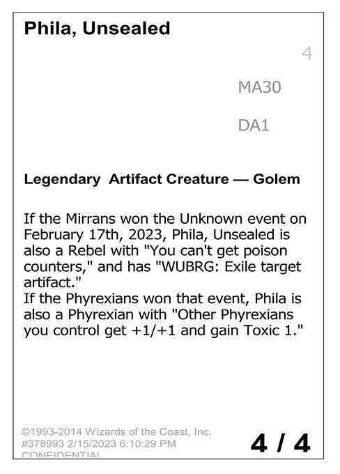 Phila, Unsealed — Unknown Event MA30