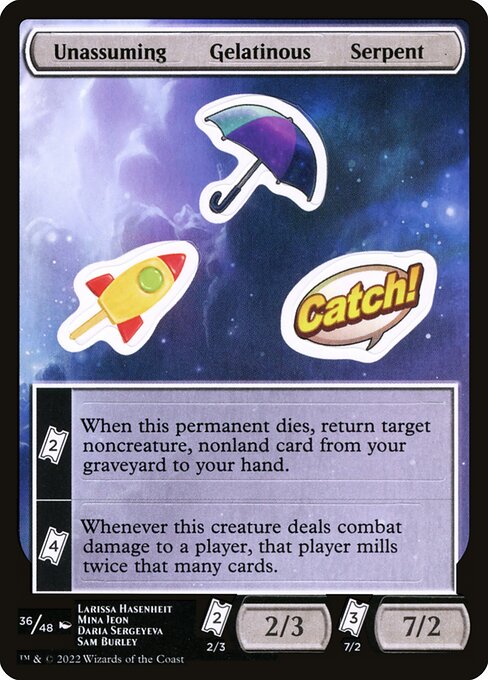 Unassuming Gelatinous Serpent — Unfinity Sticker Sheets 36