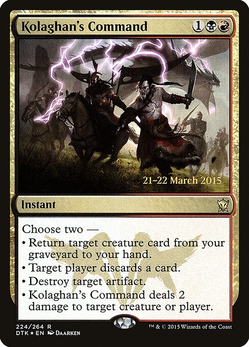 Comando de Kolaghan — Dragons of Tarkir Promos 224s