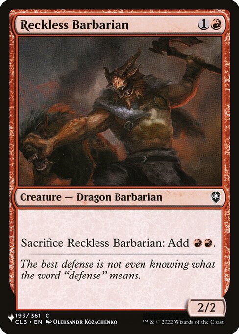 Bárbaro Imprudente — The List CLB-193