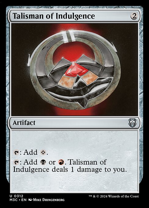 Talismã da Indulgência — Modern Horizons 3 Commander 312