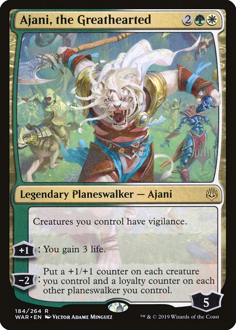 Ajani, o Magnânimo — War of the Spark Promos 184p