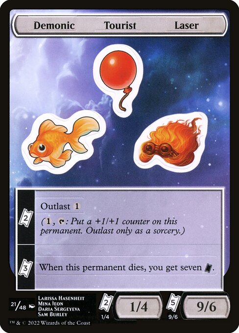 Demonic Tourist Laser — Unfinity Sticker Sheets 21