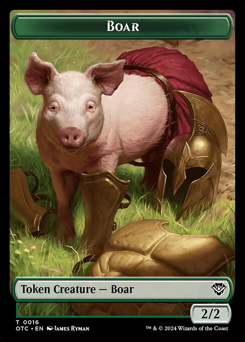 Boar — Outlaws of Thunder Junction Commander Tokens 16