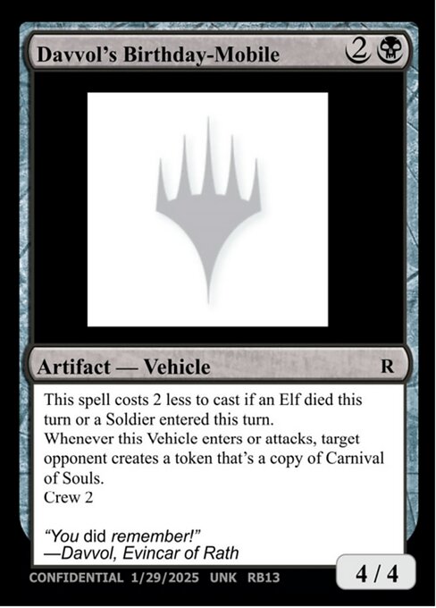 Davvol's Birthdaymobile — Unknown Event RB13a