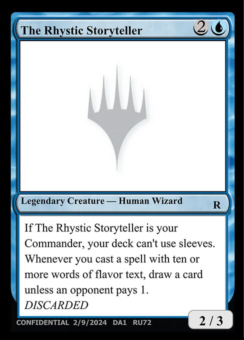 The Rhystic Storyteller — Unknown Event RU72
