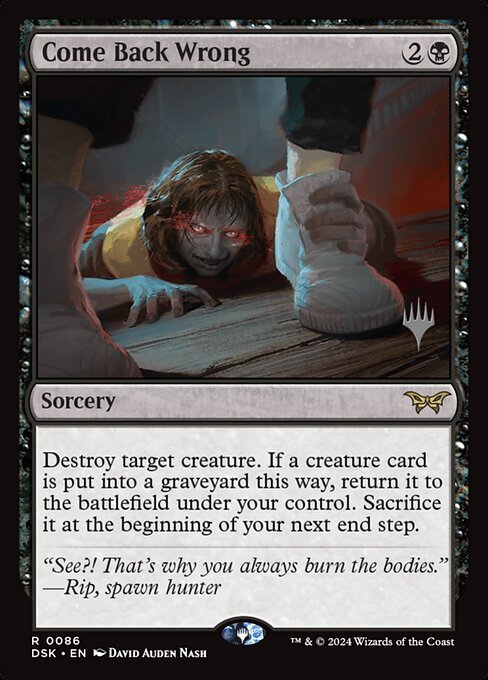 Come Back Wrong — Duskmourn: House of Horror Promos 86p