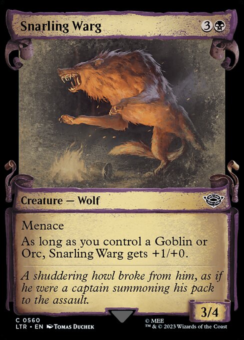 Warg Rosnador — The Lord of the Rings: Tales of Middle-earth 560