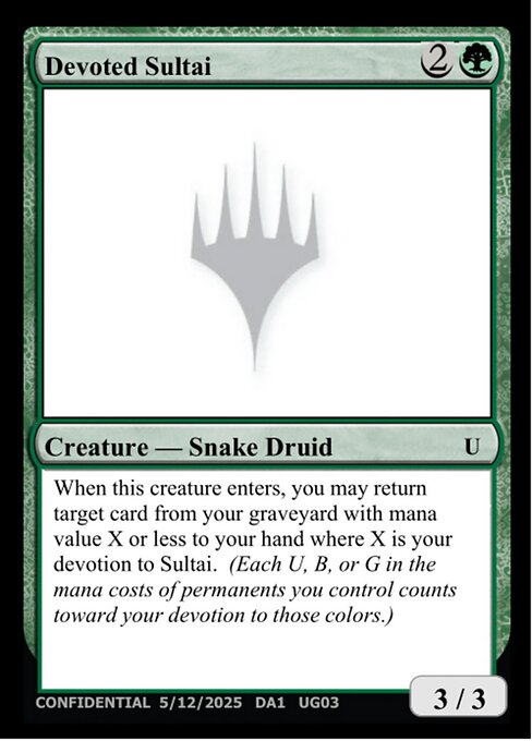 Devoted Sultai — Unknown Event UG03