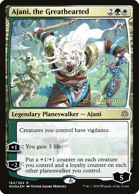 Ajani, o Magnânimo — War of the Spark Promos 184s