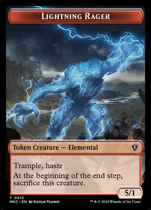 Lightning Rager — Murders at Karlov Manor Commander Tokens 13