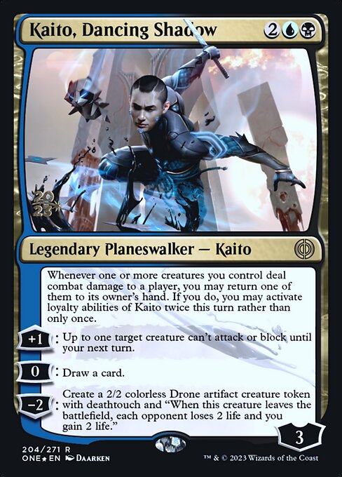 Kaito, Sombra Dançante — Phyrexia: All Will Be One Promos 204s