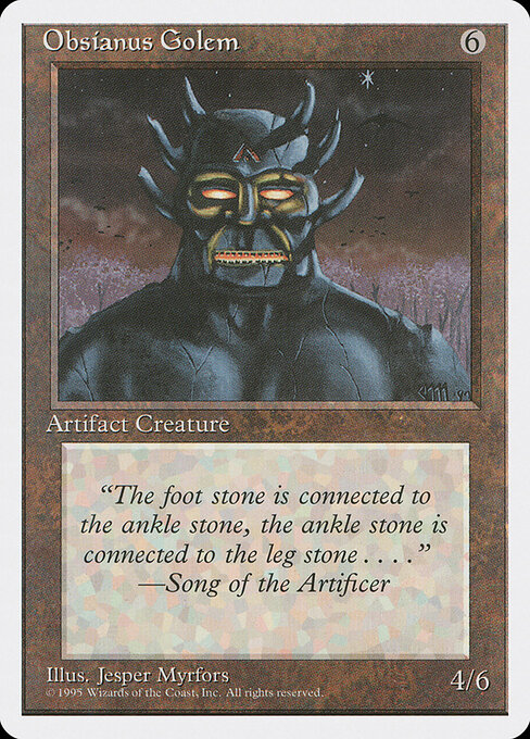 Golem Obsianus — Fourth Edition 339