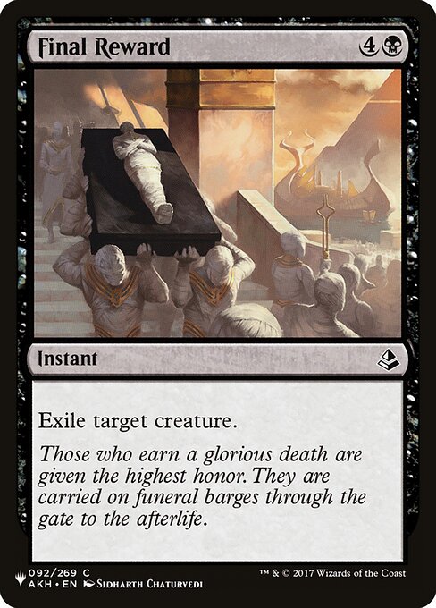 Recompensa Final — The List AKH-92