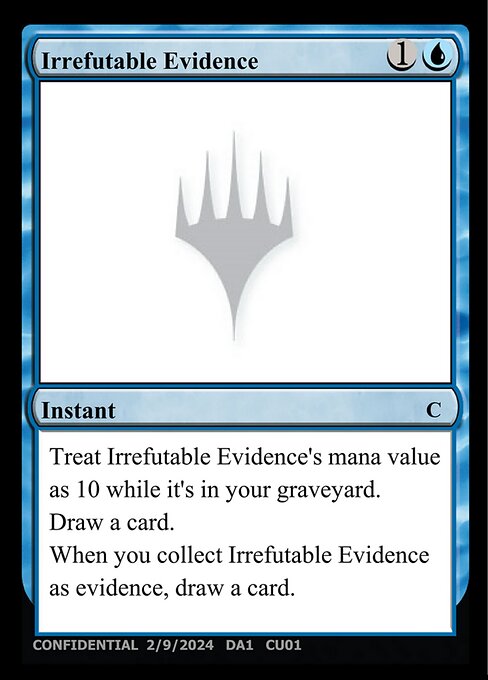 Irrefutable Evidence — Unknown Event CU01